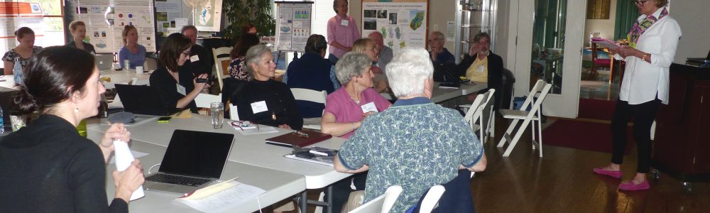 A member of the Lake Sunapee Protective Association giving a presentation